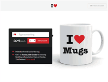 Tablet Screenshot of iheartmugs.com